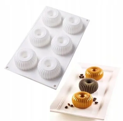Produktbild von Elhandel Silikon Backform 6 Donuts Oponki Muffins