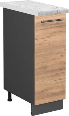 Image de Meuble de cuisine Vicco Fame-Line Chêne de force doré 30cm , PT Marbre, Model 46602