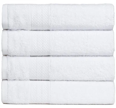 Produktbild von Brielle Handtuch-Set aus 100% Baumwolle Set Gästehandtücher Packung mit 4 50x100 cm Weiß