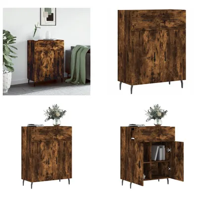 Produktbild von vidaXL Sideboard Räuchereiche 69,5x34x90 cm Holzwerkstoff - Sideboard - Sideboards - Schrank - Lagerschrank