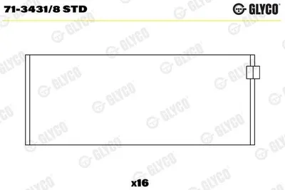 Produktbild von GLYCO 71-3431/8 STD Pleuellager für PORSCHE 928 Coupe