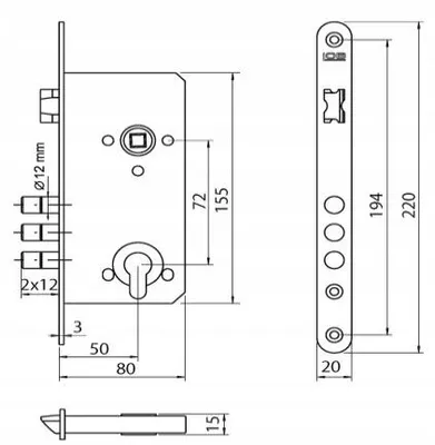 Obrázok produktu pre Kolíkový zámok LOB 72/50, žlto pozinkovaný, s úderníkom (ZT7514B)