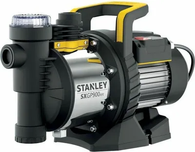 A Stanley self-priming pump is shown against a white background.