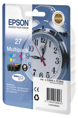 Immagine prodotto di Cartucce - Confezione multipla Epson n. 27 - T2705 (ciano, magenta, giallo)