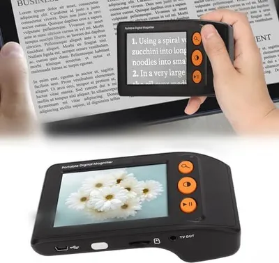 Produktbild von Elektronischer Video -Vergrößerung 3 5 Zoll LCD -Bildschirm Digital 2x 25x Zoom Handheld Reading Aid HD Vision AIDS Reader Mobile Sehbehindert