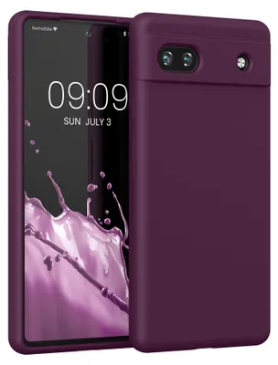 Produktbild von kwmobile Handyhülle für Google Pixel 6a Hülle, für Pixel 6a Case - Hülle Silikon - kabelloses Laden - Bordeaux Violett