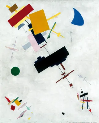 Produktbild von Kasimir Malewitsch Kunstdruck Bild - Suprematismus, 1915 (50 x 40 cm)