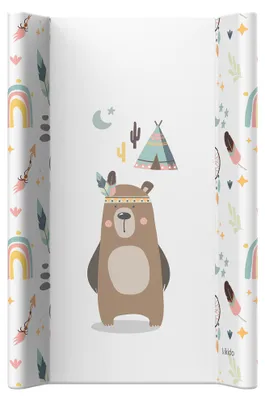 Produktbild von Kikido Wickelauflage 50x70 - Wickelunterlage aus PVC mit erhöhten Kanten - Teddy