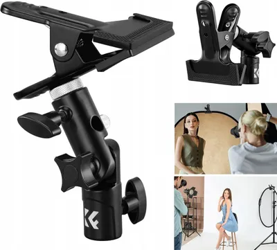 Zdjęcie produktu dla Uchwyt Klips do Blendy Fotograficznej Parasolki 5/8" 3/8" 1/4" K&F CONCEPT / KF18.0014