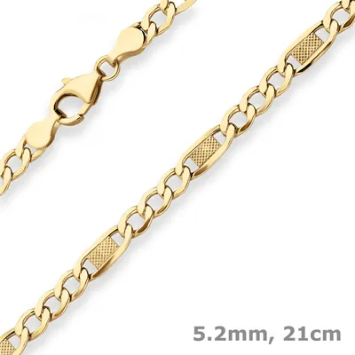 5-2mm-Armband-Fantasiekette-hohl-aus-333-Gelbgold-21cm