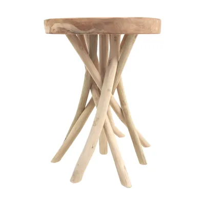 Produktbild von Dekohocker Branch Teakholz Hellbraun 35x45 cm Unikat