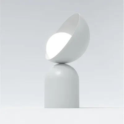 Image de Lampe de table Boto en acier gris et verre