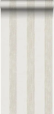 Obrázok produktu pre Sanders & Sanders tapety maľované pruhy béžová a biela 53 cm x 10,05 m