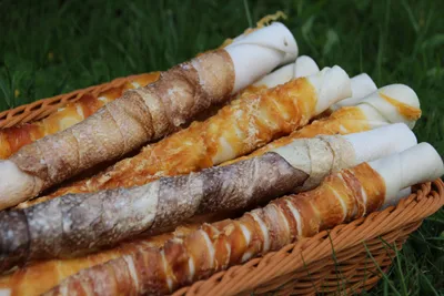 Produktbild von Croci BBQ Stick - Kausnack für Hunde aus Rinderhaut und Ente, Zahnpflegestick, 3