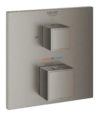Immagine prodotto di Grohe Grohtherm Cube mitigeur thermostatique de bain pour Rapido SmartBox, avec inverseur 2 voies intégré, 2 consommateurs, 24155AL0, 24155AL0