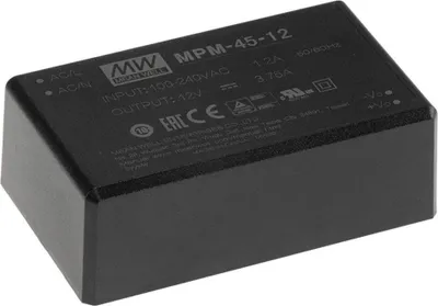 Immagine prodotto di MEAN WELL MPM-45-15 Alimentatore e convertitore di tensione da interno 45 W nero (MPM-45-15)