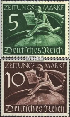 Produktbild von Briefmarken Deutsches Reich 1939 Mi Z738-Z739 (kompl.Ausg.) mit Falz Zeitungsmarken