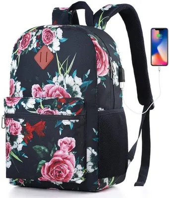 Produktbild von Damen Rucksack 15,6 Zoll Laptopfach für Schule Stadt Reise