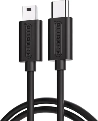 Produktbild von GO SOLID! Ladekabel für Smartphones Micro USB -> USB C - Schwarz