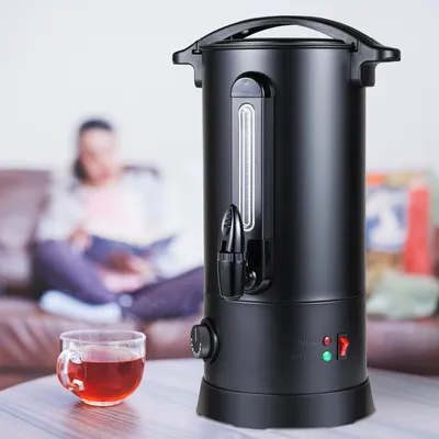 Produktbild von Jopassy Glühweinkocher 10Liter 1500W mit Zapfhahn, Thermostat & Überhitzungsschutz, 30-110°C, Edelstahl elektrisch Heißgetränkespender Glühweinkessel Heißwasserspender Glühweintopf