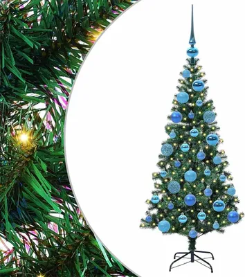 Zdjęcie produktu dla vidaXL Sztuczna, oświetlona choinka zielona 120 cm