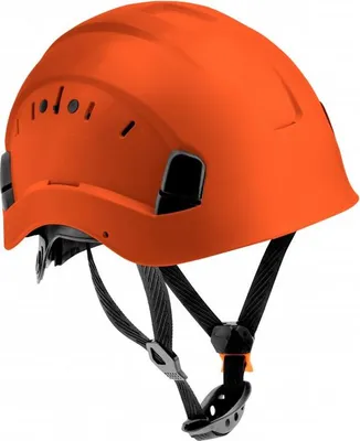 Image de Casque de protection Högert avec jugulaire pour les grandes hauteurs « Diemel » Orange