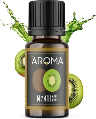 Produktbild von myAROMA Flavour Drops Kiwi 10ml – Zuckerfreie und Kalorienfreie Lebensmittelaroma, Vegan & Natürlich