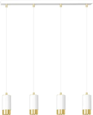 Obrázek produktu pro Lustr Emibig 4xGU10 30W FUMIKO 4 WH/GOLD 815/4