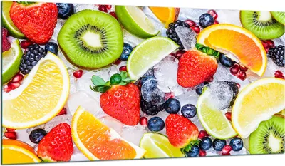 Produktbild von Herdabdeckplatte Glaskeramikkochfeld-Abdeckung Spritzschutz Glas 90x52 Obst