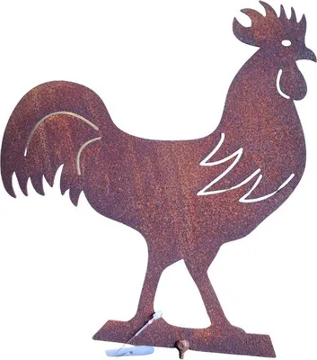 Immagine prodotto di Figura da giardino gallo in acciaio inox