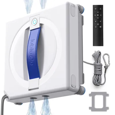 Produktbild von Lubluelu W100 Fensterputzroboter Fensterputzroboter mit Sprühfunktion Glasreinigungsroboter mit Fernbedienung und 4M Sicherheitsseil 7000PA Saugkraft