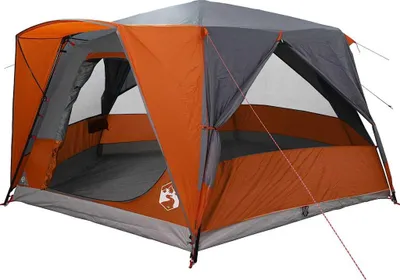Produktbild von vidaXL Kabinenzelt für 7 Personen Grau und Orange 400 x 350 x 212 cm
