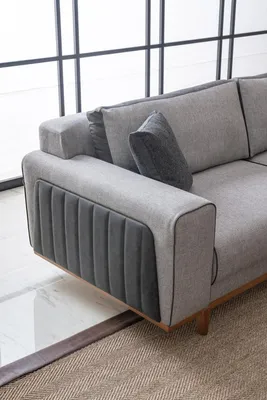 Produktbild von Duosofa aus Stoff Couch Polster Gemütliche Stoff-Couch Zweisitz-Stoffsitzbank