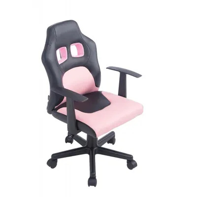 Produktbild von CLP Schreibtischstuhl Fun für Kinder Kunstlederbezug Armlehnen abnehmbar schwarz/pink