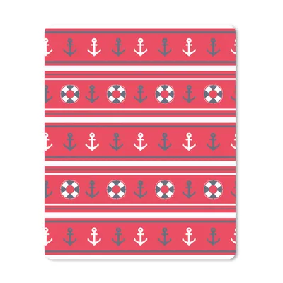 Produktbild von MuchoWow® Mauspad Mousepad Anker - Rettungsring - Marine - Seemann - Muster 30x40 cm - Mousepads - Maus Mat - Pad - Mausunterlage - Mausmatten