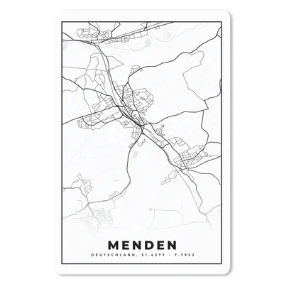 Produktbild von MuchoWow® Mauspad Mousepad Menden - Karte - Stadtplan 18x27 cm - Mousepads - Maus Mat - Pad - Mausunterlage