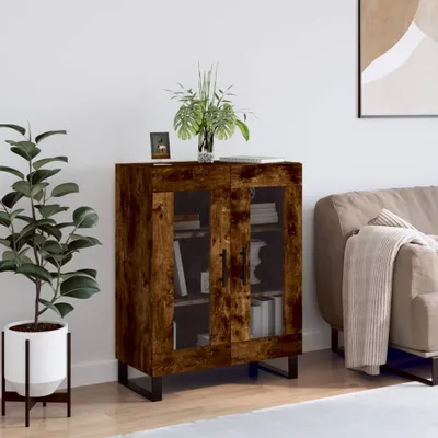 Produktbild von The Living Store Sideboard Räuchereiche 69,5x34x90 cm Holzwerkstoff