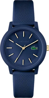 Produktbild von Uni Quarzuhr Analog mit Silikonarmband, Petit Piqué-Muster, schwarzes Zifferblatt mit goldenen Akzenten, 36mm Gehäuse, wasserabweisend bis 5 Bar