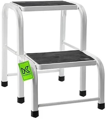 Productafbeelding van Stalen Opstapkruk met Antislip Voeten - Huishoudladder tot 150 kg