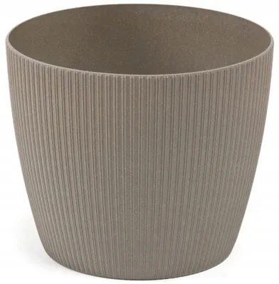 Obrázek produktu pro LAMELA spolka z organiczona odpowiedzi. Obal na květináč MAGNOLIA ECO - jumper šedá Ø 19 cm 18 cm