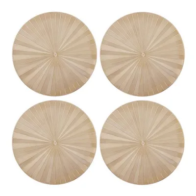 Produktbild von Mikasa Runde Tischsets aus Metall, Set of 4 goldene Tischsets für Partys und Unterhaltungen, 38cm