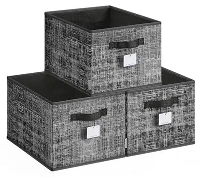 Produktbild von Aufbewahrungsboxen Set - Faltbar, 40 x 30 x 24 cm - Inktschwarz