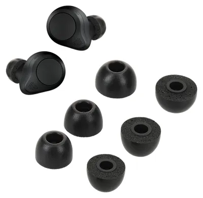 Produktbild von kwmobile 6x Aufsätze für Jabra Elite 85t Ersatz Ohrstöpsel - 3 Größen - Ear Tips für In-Ear Kopfhörer - Zubehör Ersatzpolster in Schwarz