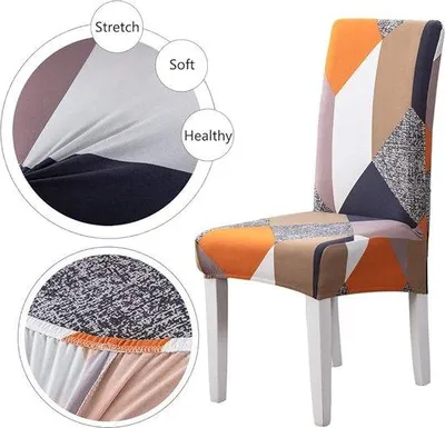 Productafbeelding van Stoelhoesjes voor eetkamerstoelen - 49 x 49 x 100 cm