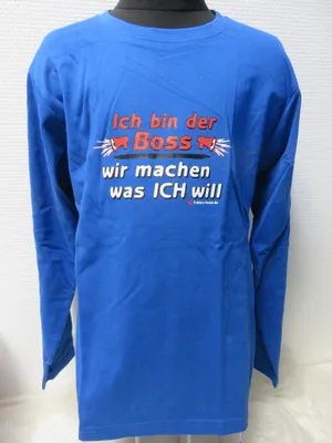 Produktbild von Langarmshirt Ich bin der Boss ...Gr.134/140 - Fun L10169
