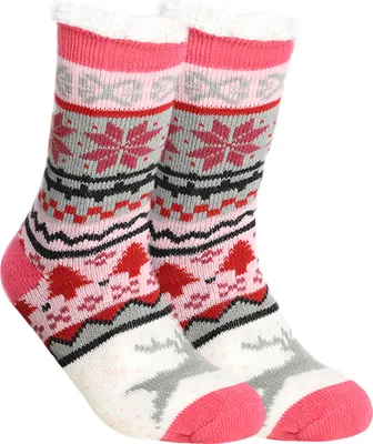 Produktbild von 3 Paar Kuschelsocken Damen Hüttenschuhe Wintersocken Anti-Rutsch-Klebepunkte 36-41