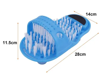 Produktbild von Fußreinigungsbürste mit Antirutsch-Saugnäpfen, blau, für die Dusche, Fußmassage