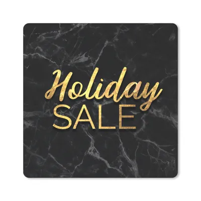 Produktbild von MuchoWow® Mauspad Mousepad Verkauf - Urlaub - Gold - Marmor 20x20 cm - Mousepads - Maus Mat - Pad - Mausunterlage - Desk Mat - Bureauartikeln