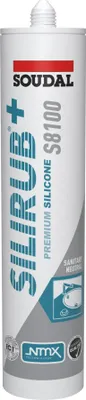 Produktbild von Soudal Silikon Silirub+ S8100 300ml Transparent 15 Stk