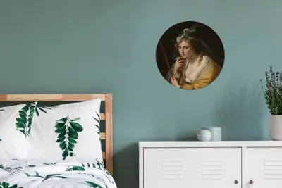 Produktbild von MuchoWow® - Wand Bild - Wohnzimmer - Runde Bilder - Alubilder - Kunst für zu Hause - Aluminium - Wanddekoration